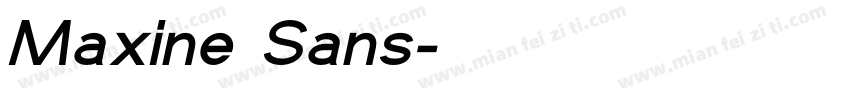 Maxine Sans字体转换